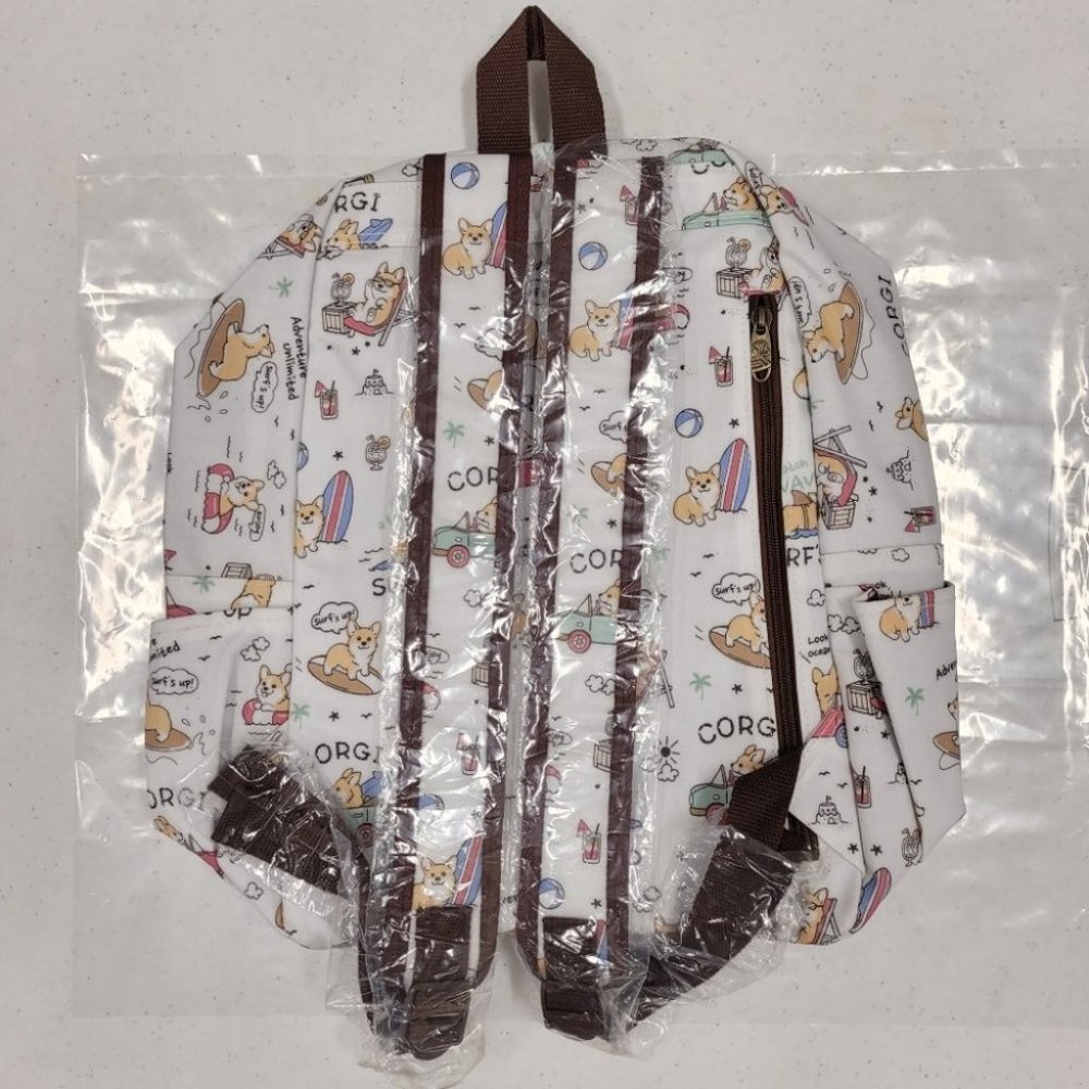 Waterproof Corgi Large Backpack for School Travel - Picture 6 of 10